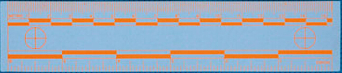 15厘米橙色熒光比例尺