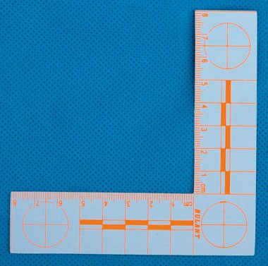 8x8厘米橙色熒光直角比例尺